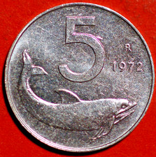 Italy 5 Lire 1972 KM# 92