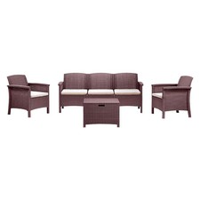 SET DA GIARDINO POLIPROPILENE 'VENEZIA III' tortora