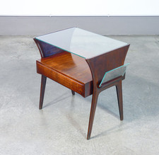 ⚜️ TAVOLINO DESIGN ITALIA CANTÙ EPOCA 1940 LEGNO MASSELLO PORTARIVISTE CASSETTO