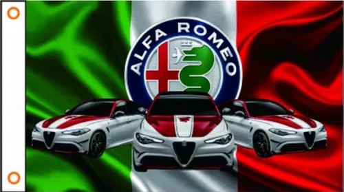 Bandiera flag logo alfa romeo - bandiera,