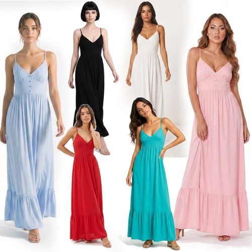 Sexy summer maxi dress - dress, with