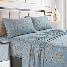 Set Di Lenzuola per Letto King Size, in Morbido Rasatello Di Cotone a 300 Fili, 