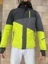 giacca da sci e Snowboard Brunotti A Blocchi Di Colore Antracite-grigio E Lime S