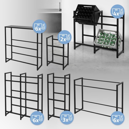 Scaffale per casse acqua - scaffale, 2-6