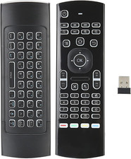 Air Mouse, Tastiera Completa con Retroilluminazione Wireless 2.4G, Telecomando S