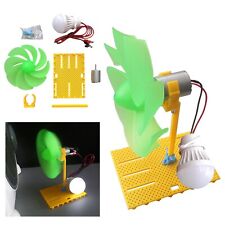 Mini turbina eolica 12 cm fai da te lame lampadina generatore alternativo energia