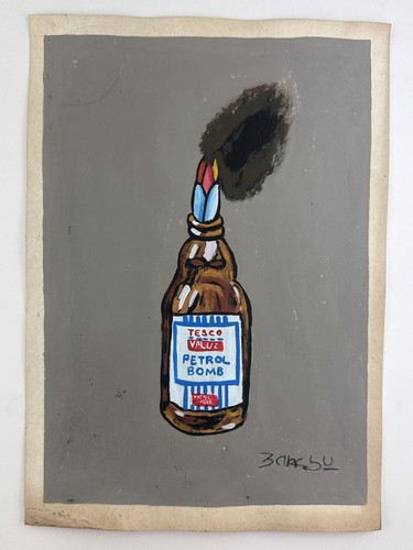 Quadro artistico banksy coa - quadro,
