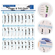 Registratore di Basso Accordi Finger Chart Recorder Pratica Finger Chart Chord Poster