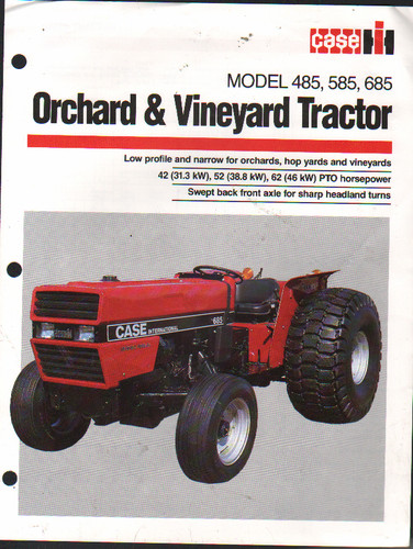 Scheda brochure trattori