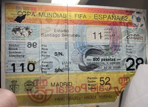 Biglietto mondiale 1982 - mondiale,