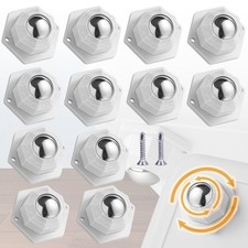 12 Pezzi Ruote per Mobili Pesanti, Rotelle per Mobili, Rotelle per Mobili 200Kg,