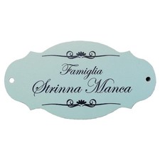 GUIZZO Creart Targa Personalizzata con Nomi/Via in Ceramica con Fori Porta