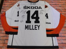MAGLIA SHIRT ICE HOCKEY GHIACCIO GRIZZLY ADDAMS WOLFSBURG MILLEY 14 tg. XXL