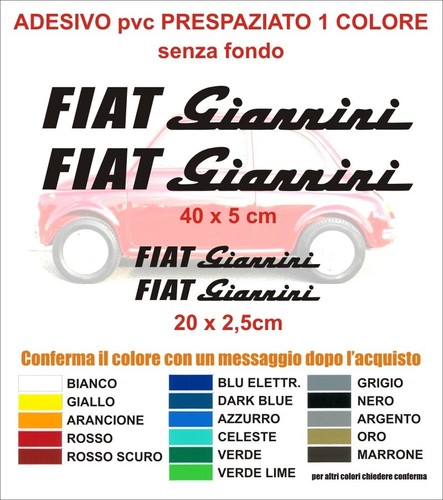 Kit adesivi fiat 500 giannini - fiat,