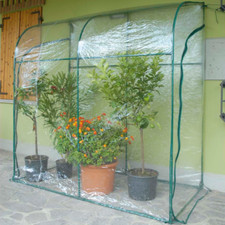 SERRA DA GIARDINO A PARETE PER PIANTE ORTO FIORI IN ACCIAIO PVC cm 200X100X215
