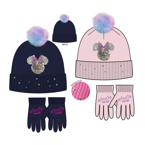 Set cappello guanti minnie - set,