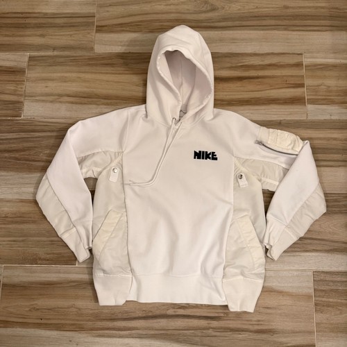 Felpa nike sacai bianca - felpa, con