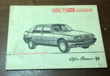 Libretto d'istruzioni Alfa Romeo Alfa 75 2.0 turbo diesel