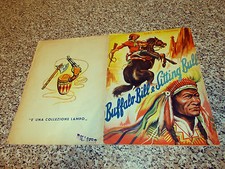 ALBUM BUFFALO BILL E SITTING BULL LAMPO 1954 COMPLETO(-60 FIG)BELLO WEST INDIANI