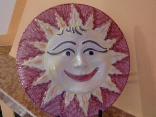 Piatto ceramica maiolica - , sole