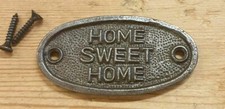 CASA SWEET HOME - Targa Ovale Stile Vintage Ghisa - Insegna Porta/Capannone