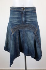 BLU DI BYBLOS JEANS GONNA DONNA WOMAN SKIRT Tg. 40 CASUAL VINTAGE DENIM LOGO