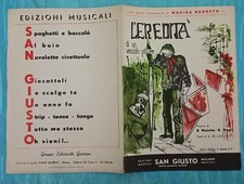 SPARTITO MUSICALE L'EREDITA' DI UN VECCHIO PITTORE  BARRETO  MOJETTA DE LORENZO