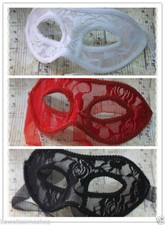 Maschere rigide con pizzo 3 colori a scelta ideali per feste e travestimenti