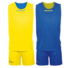 CANOTTA BASKET DOUBLEFACE GIVOVA GIALLO-BLU