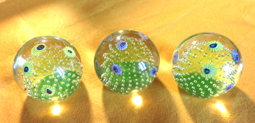Tre sfere cristallo - cristallo, con