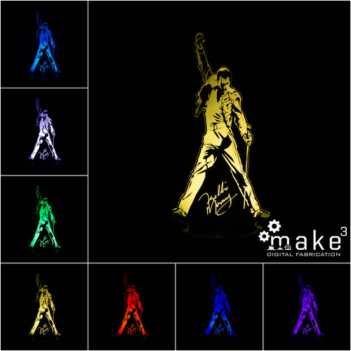 Lampada led freddie - 3d, mercury