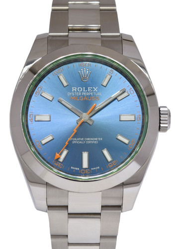 Rolex milgauss steel blue dial - blue,