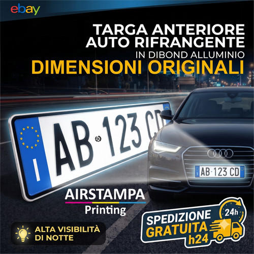Targa auto replica sostitutiva - targa,