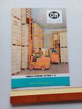 OM Carrello Elevatore Elettrico E 15 1970 depliant originale italiano