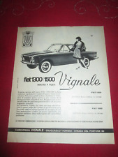 VIGNALE FIat 1300 1500 Vignale Pubblicita' ADVERT ADV  Werbung ORIGINALE anni 60