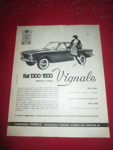 Vignale fiat 1300 1500 - vignale,