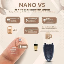 2025 Nuovo Auricolare Spia In-ear Ultra Invisibile Nascosto Wireless Covert