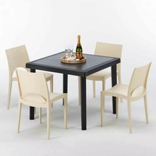 Tavolino Quadrato Nero 90x90