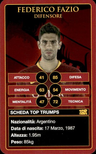 Card top trumps - trumps, roma