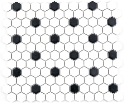 Mosaico esagonale nero - mosaico,