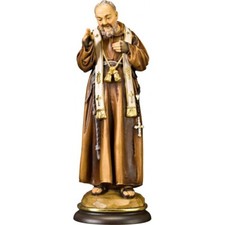 Statua di San Padre Pio in Legno della Val Gardena Varie Dimensioni