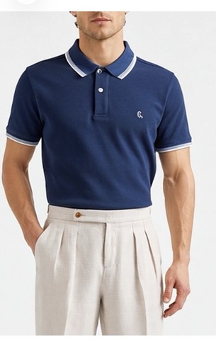Polo homme bleu - polo,