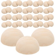 30 Pcs Mezze Sfere in Legno