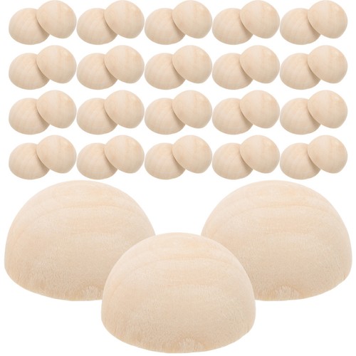 Pcs mezze sfere legno - 30,