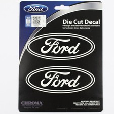 Adesivo logo Ford bianco laser