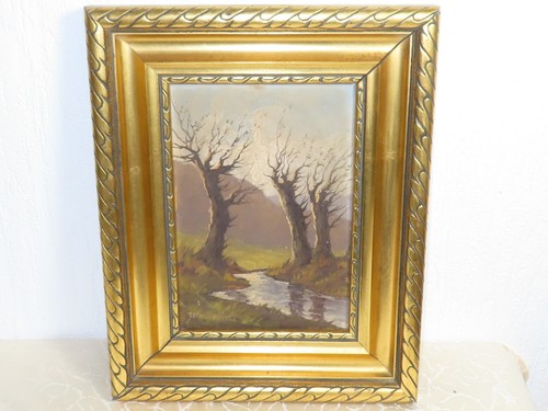Dipinto alberi con paesaggio - dipinto,