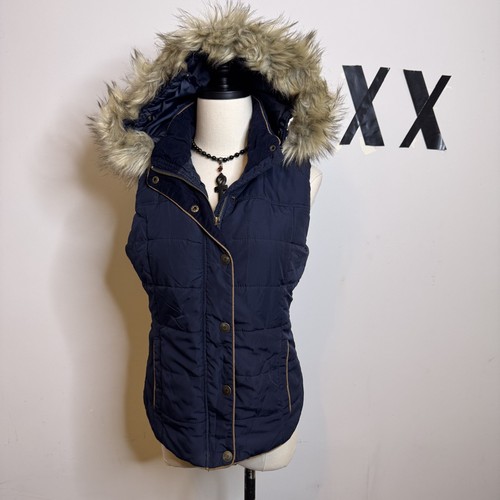 Y2k navy cropped puffer - navy,