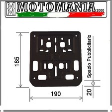 PORTA TARGA NERO EUROPEO MOTO