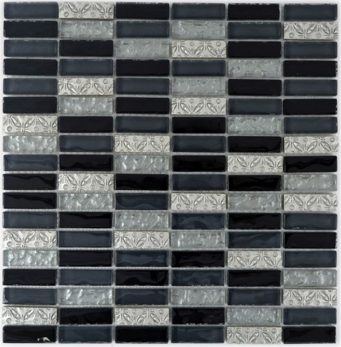 Mosaico bacchette nero - mosaico,