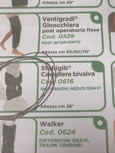 Cavigliera ortopedica bivalva - cavigliera,